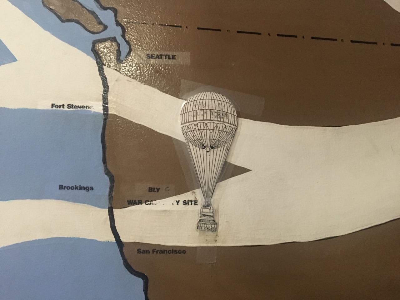 The museum's depiction of an unsuccessful last ditch Japanese proposal to bomb the United States via unmanned hot air balloons.