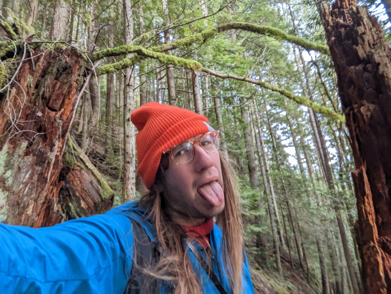 An alternate photo I had in the running for my self-portrait on 52 Frames. Taken while hiking my first hike of the year.