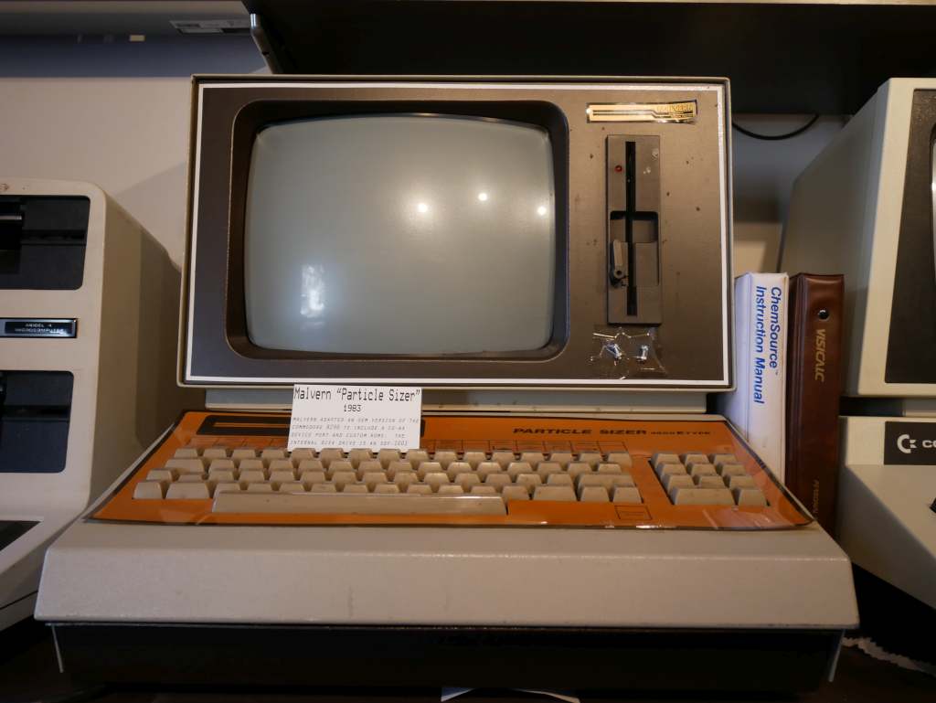 This computer from 1983 was designed specifically for particle analysis, and based on the Commodore 8296. Unlike local Commodore, the Malvern Panalytical company hails not from Malvern, PA, but from Malvern, UK.