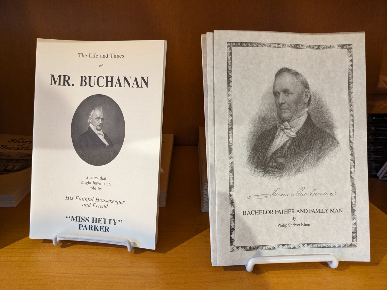 A couple of the pamphlets available from the Lancaster History gift shop.