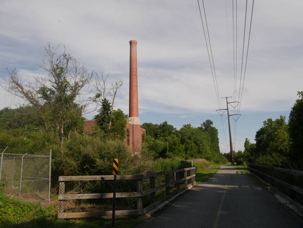 Abandoned factory == side view from trail