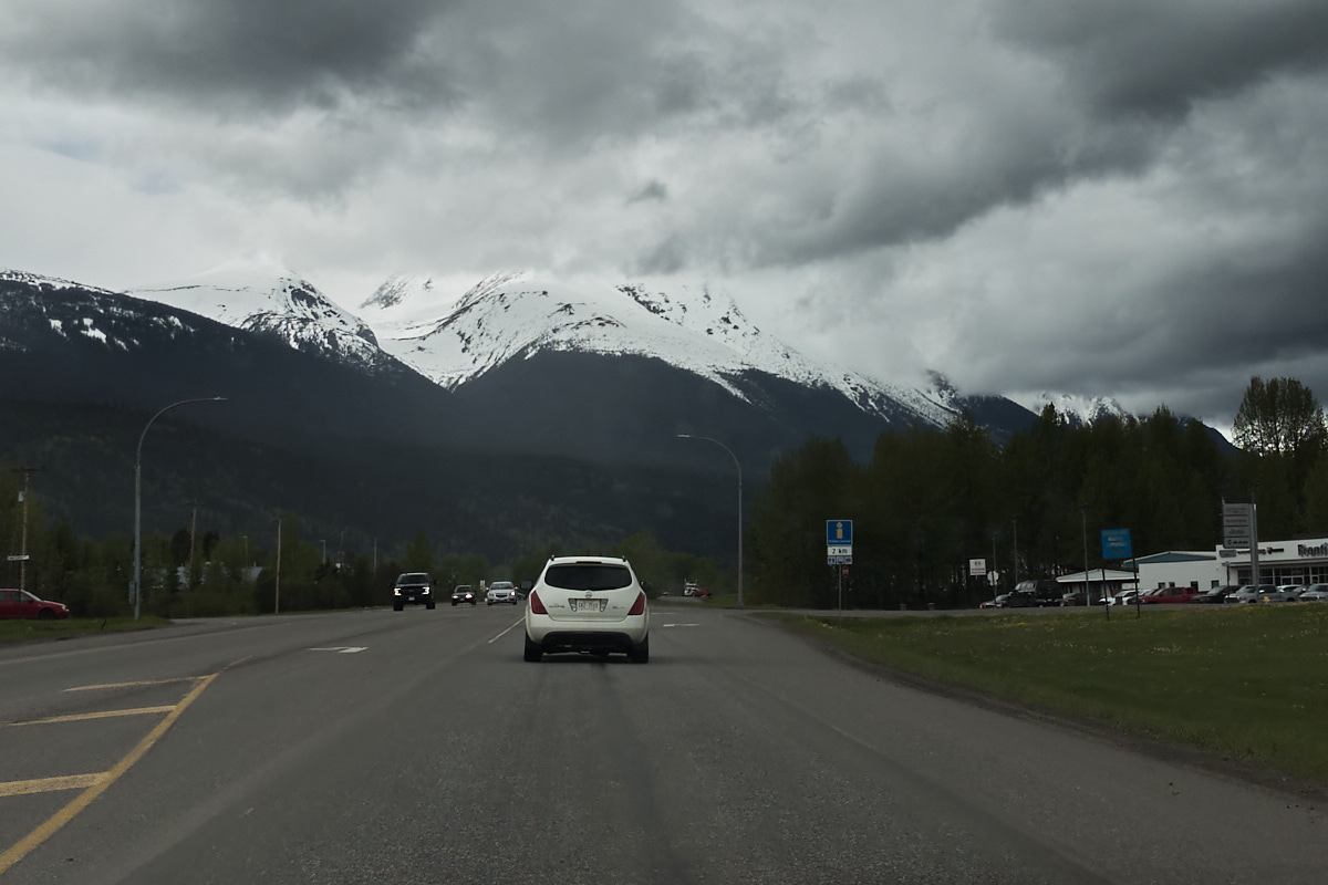 The Yellowhead Highway, by downtown Smithers