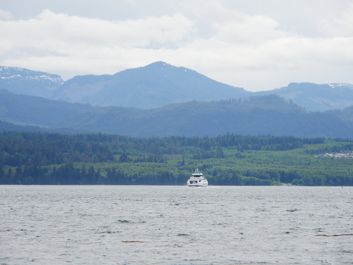 In the distance: a B.C. ferry boat, which could eventually take me from piece of land to another.